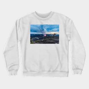 Landscape of erupting volcano Crewneck Sweatshirt